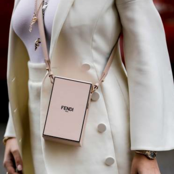 FENDI Bag Runway 2020-2021 Spring collection - vertical leather pink box bag - Picture 13 of 16